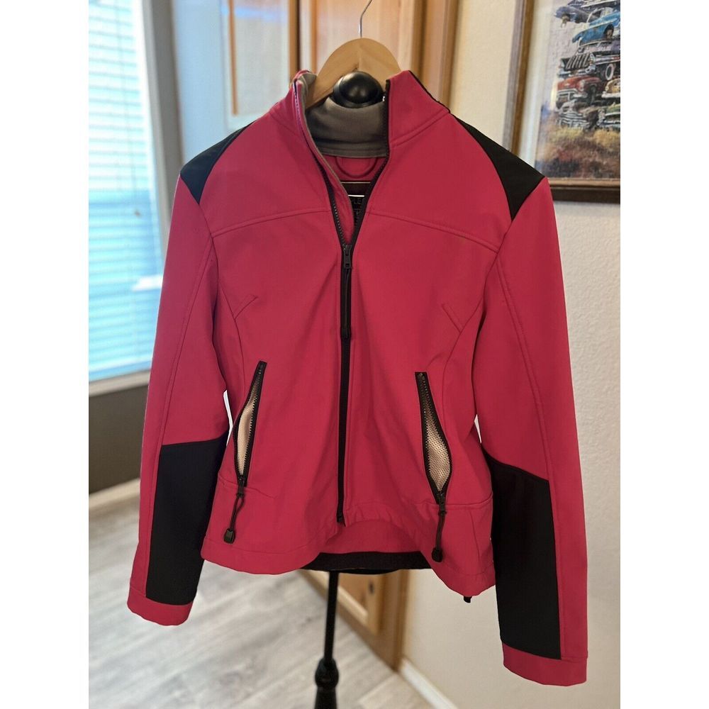 Cripple Creek Womens Black/Pink Polyester Two-Tone Softshell Jacket Large‎ (96)